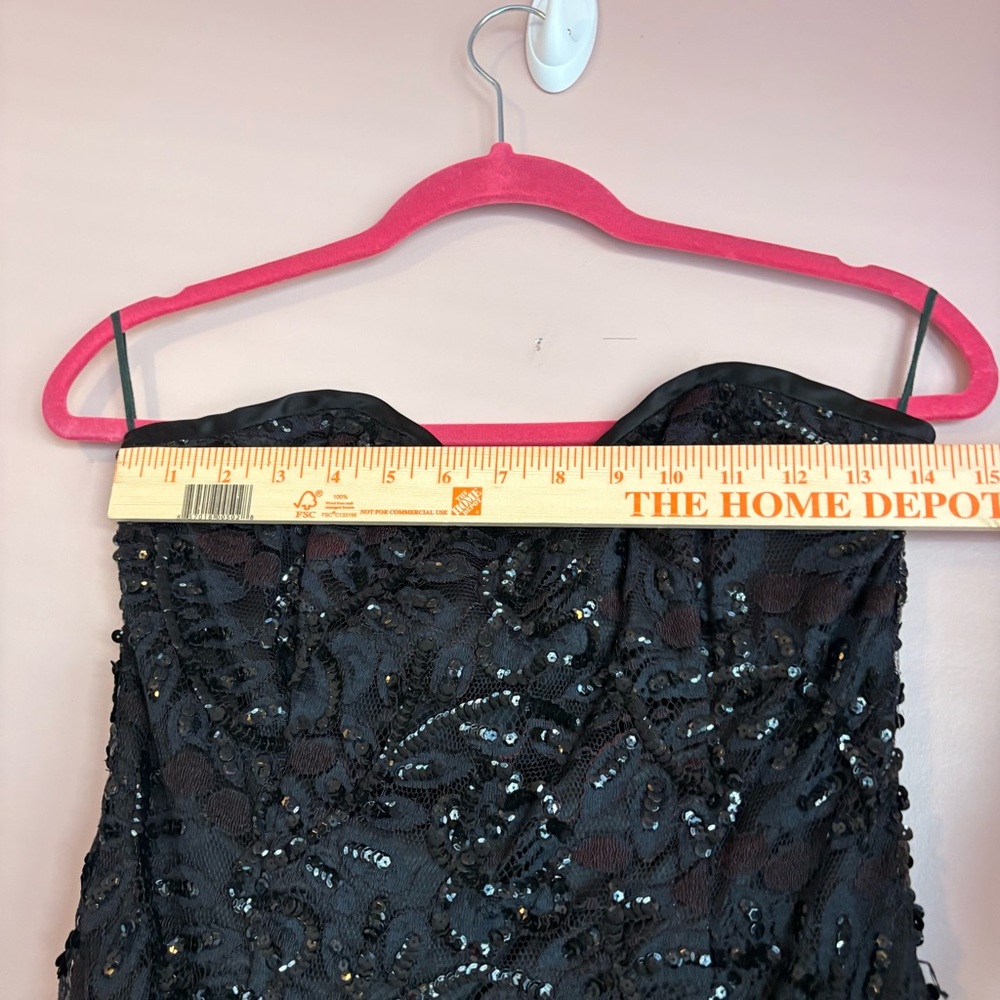 Jessica McClintock Vintage Black Strapless Gown - Picture 12 of 13